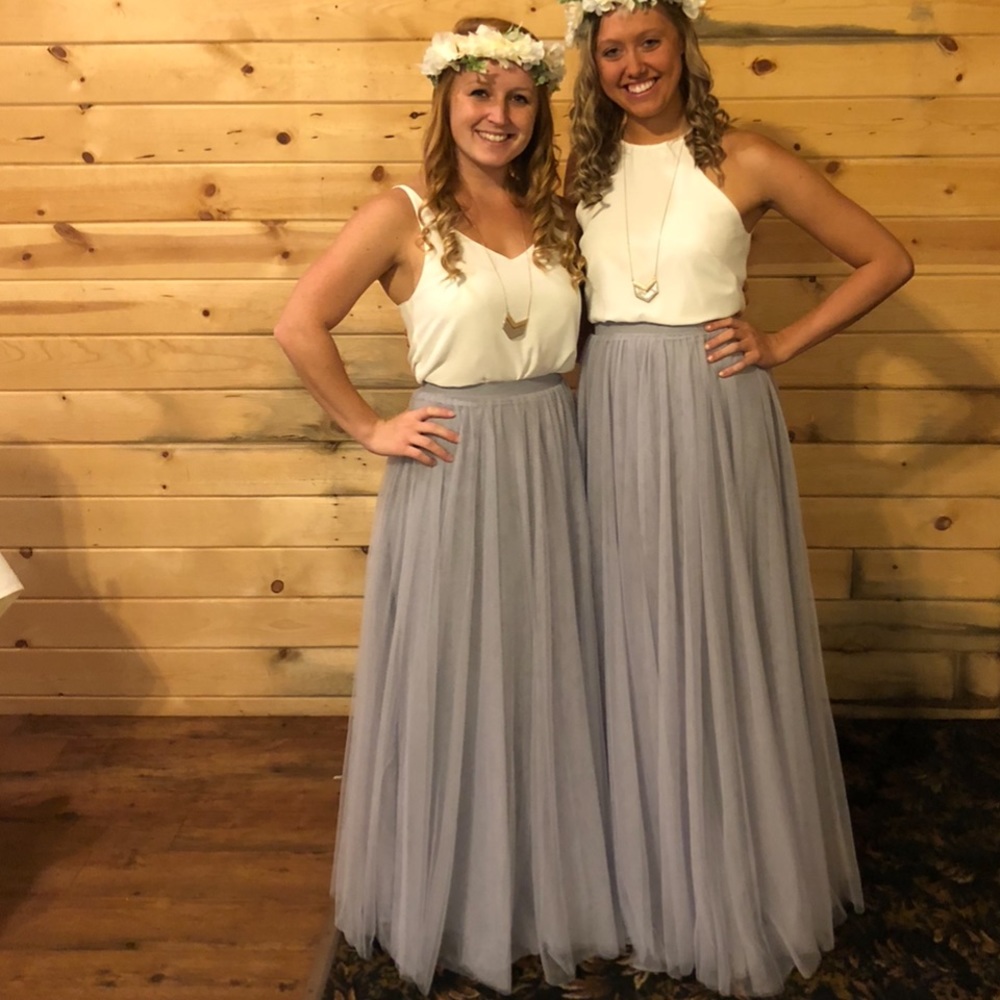 Revelry bridesmaid top and skirt